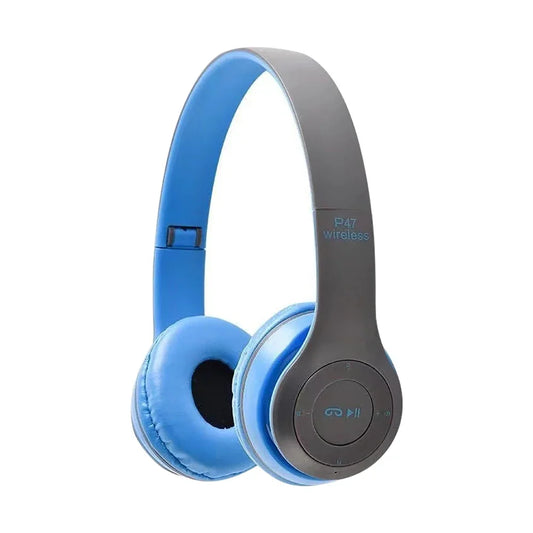 Fone de Ouvido Estéreo P47 – Headset Bluetooth 5.0 Dobrável, Sem Fio