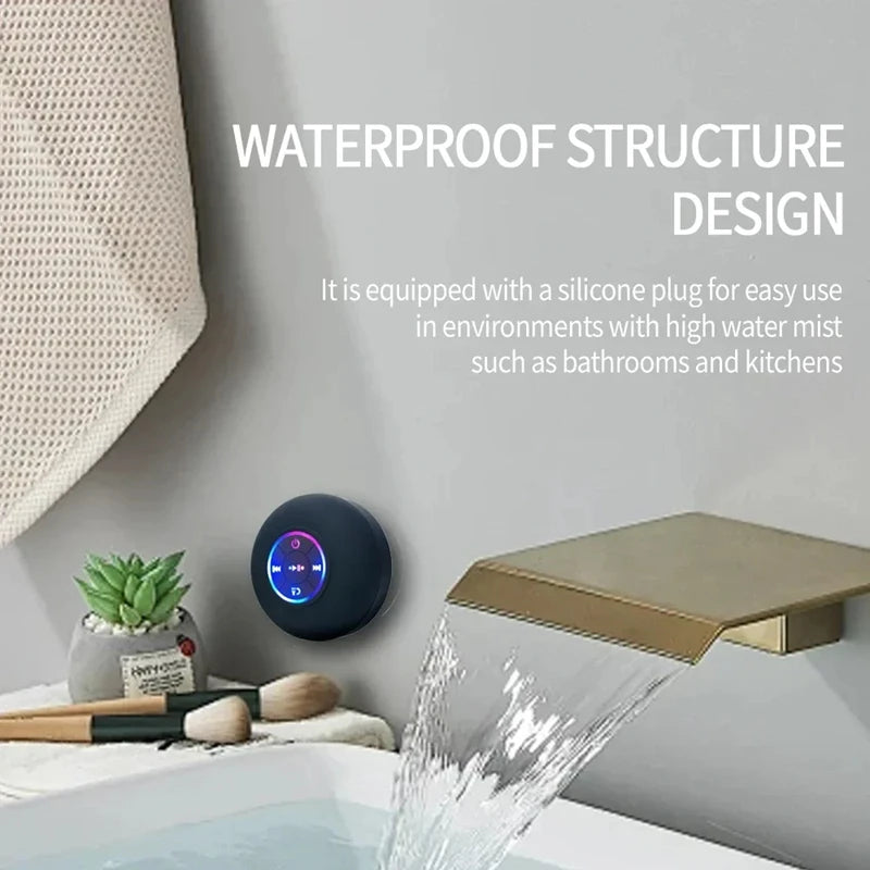 oneplus caixa de som bluetooth à prova d’água para banheiro com led ventosa grande mini portátil alto-falante estéreo para esportes ao ar livre