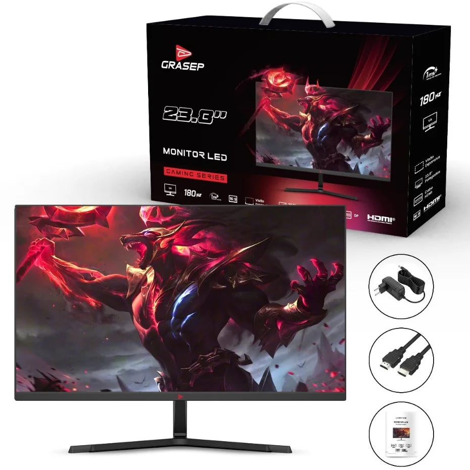 Monitor Gamer Grasep Gaming Series D-238G/180H 23.8" LED FULL HD