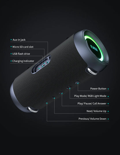 caixa de som bluetooth  mifa - potência de saída de 60w amplificador  para excelente desempenho de graves i