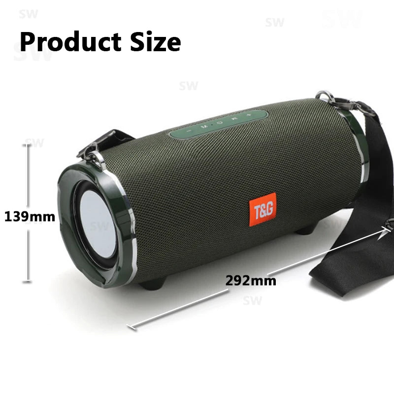caixa de som bluetooth de alta potência 50w alto-falante portátil sem fio à prova d'água para uso externo coluna de áudio para pc centro musical subwoofer