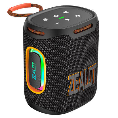 zealot s122 25w som hd estéreo sem fio à prova d'água ipx6 alto-falante portátil para uso externo com iluminação led rgb para festas