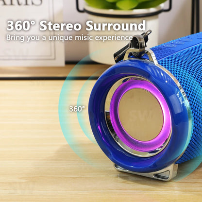 caixa de som bluetooth de alta potência 50w alto-falante portátil sem fio à prova d'água para uso externo coluna de áudio para pc centro musical subwoofer