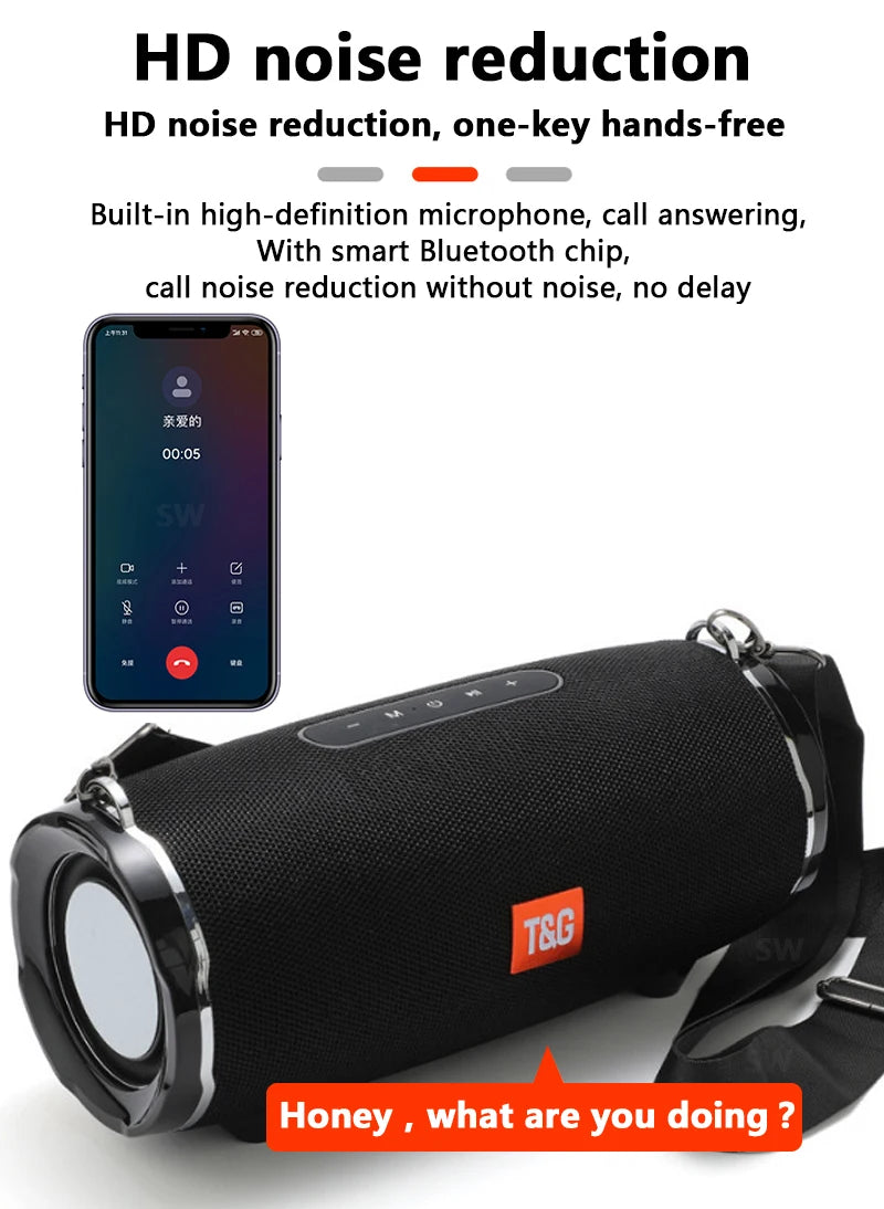 caixa de som bluetooth de alta potência 50w alto-falante portátil sem fio à prova d'água para uso externo coluna de áudio para pc centro musical subwoofer