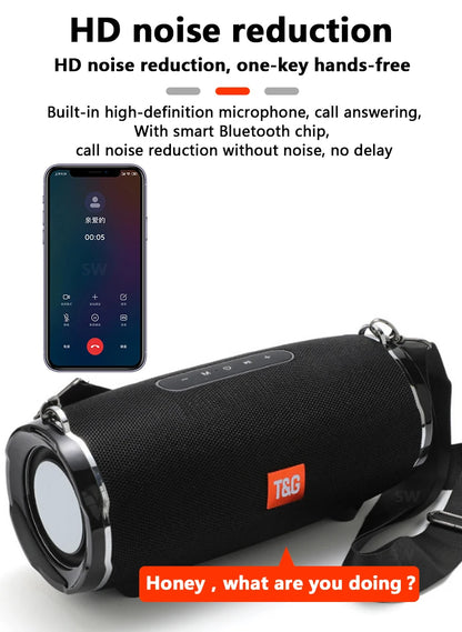 caixa de som bluetooth de alta potência 50w alto-falante portátil sem fio à prova d'água para uso externo coluna de áudio para pc centro musical subwoofer