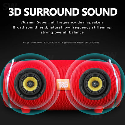 caixa de som bluetooth de alta potência 50w alto-falante portátil sem fio à prova d'água para uso externo coluna de áudio para pc centro musical subwoofer