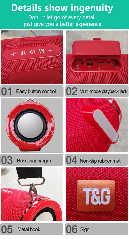 caixa de som bluetooth de alta potência 50w alto-falante portátil sem fio à prova d'água para uso externo coluna de áudio para pc centro musical subwoofer