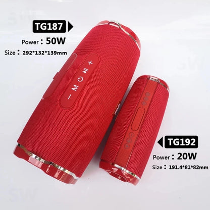 caixa de som bluetooth de alta potência 50w alto-falante portátil sem fio à prova d'água para uso externo coluna de áudio para pc centro musical subwoofer