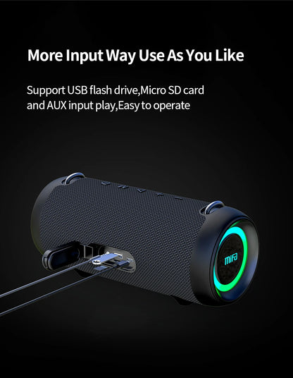 caixa de som bluetooth  mifa - potência de saída de 60w amplificador  para excelente desempenho de graves i