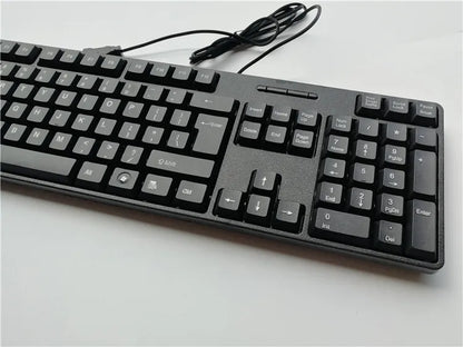teclado com keycaps com letras em espanhol, francês, russo e árabe teclado gamer com fio USB de 104 teclas para computador