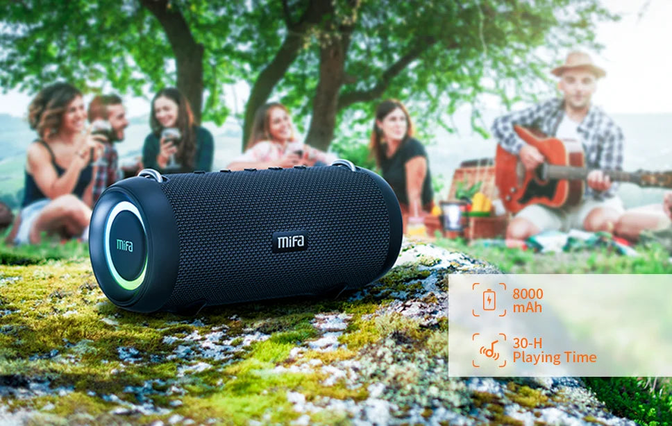 caixa de som bluetooth  mifa - potência de saída de 60w amplificador  para excelente desempenho de graves i