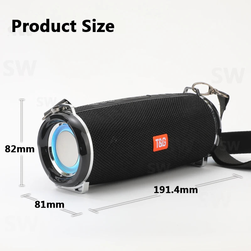 caixa de som bluetooth de alta potência 50w alto-falante portátil sem fio à prova d'água para uso externo coluna de áudio para pc centro musical subwoofer