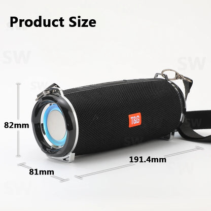 caixa de som bluetooth de alta potência 50w alto-falante portátil sem fio à prova d'água para uso externo coluna de áudio para pc centro musical subwoofer