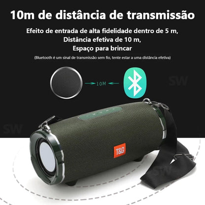 caixa de som bluetooth de alta potência 50w alto-falante portátil sem fio à prova d'água para uso externo coluna de áudio para pc centro musical subwoofer