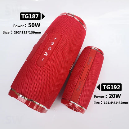 caixa de som bluetooth de alta potência 50w alto-falante portátil sem fio à prova d'água para uso externo coluna de áudio para pc centro musical subwoofer