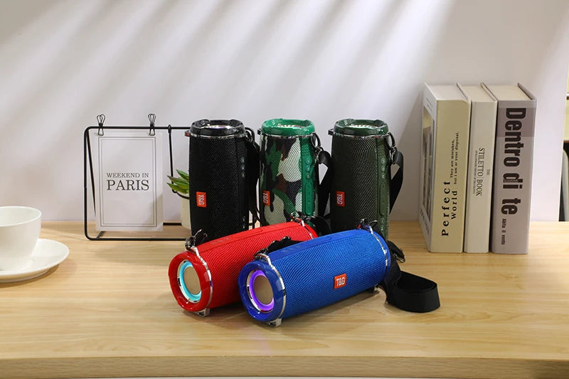 caixa de som bluetooth de alta potência 50w alto-falante portátil sem fio à prova d'água para uso externo coluna de áudio para pc centro musical subwoofer