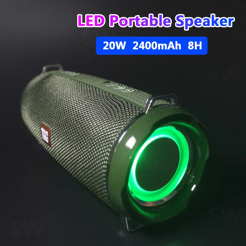 caixa de som bluetooth de alta potência 50w alto-falante portátil sem fio à prova d'água para uso externo coluna de áudio para pc centro musical subwoofer