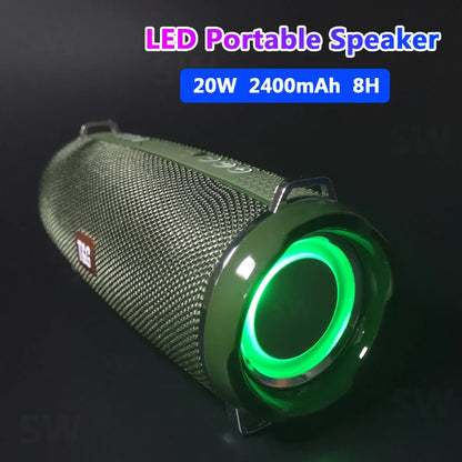 caixa de som bluetooth de alta potência 50w alto-falante portátil sem fio à prova d'água para uso externo coluna de áudio para pc centro musical subwoofer