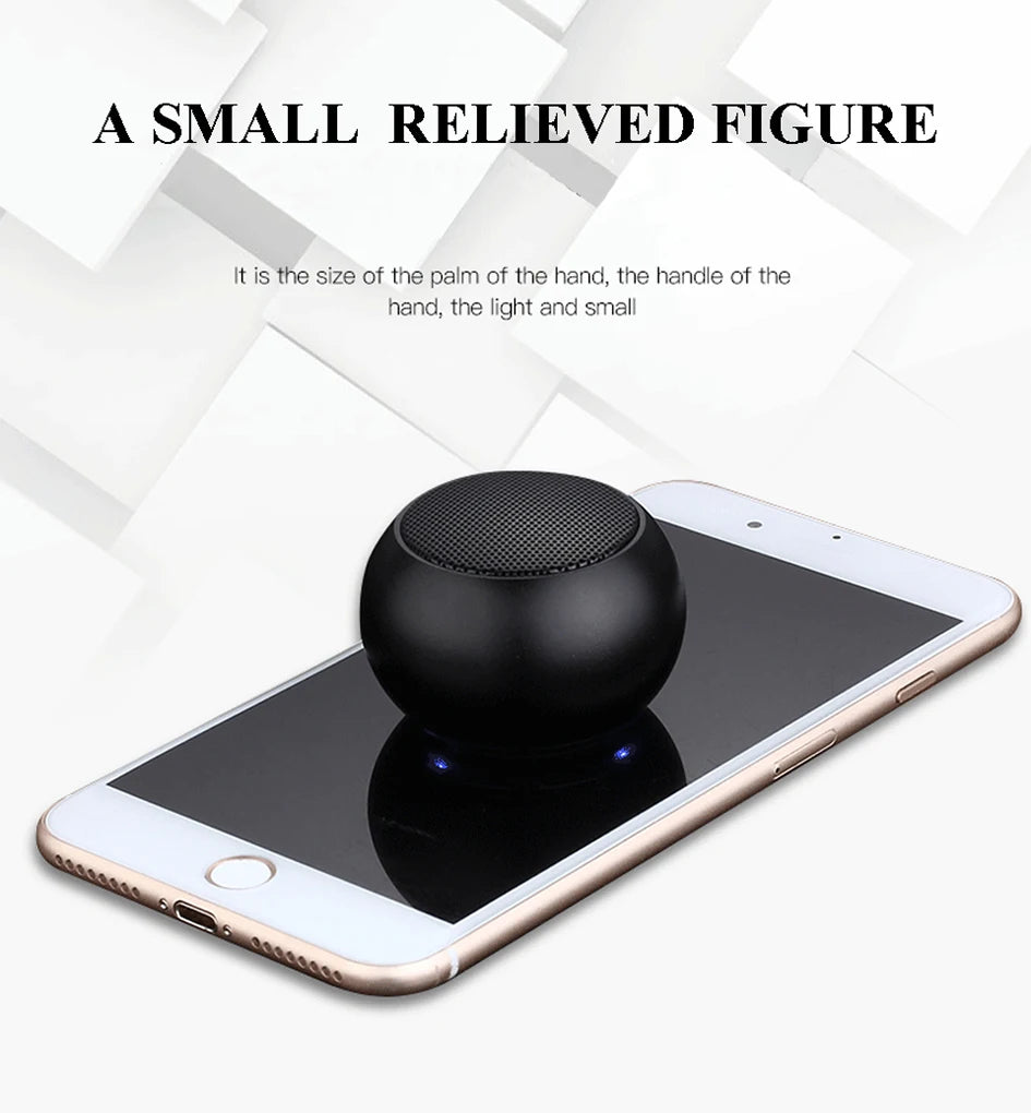 caixa de som bluetooth sem fio 5.3 portátil tws pequena metal aço cinza pesado subwoofer mini estéreo bluetooth para uso ao ar livre