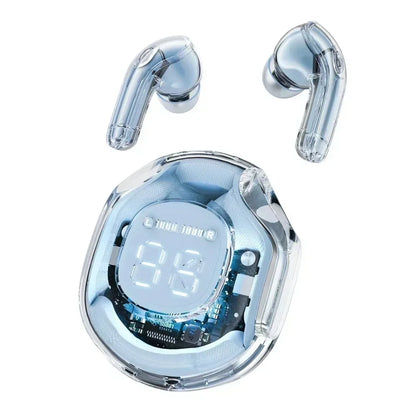 t8 pro tws fones bluetooth transparentes com display digital led fones intra-auriculares