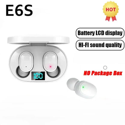 E6s sem fio bluetooth fones de ouvido tws bluetooth fone de ouvido sem fio com cancelamento de ruído