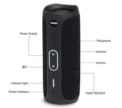 jbl flip caixa de som bluetooth flip5 mini portátil à prova d’água sem fio alto-falante bt graves estéreo música para viagens ao ar livre festa