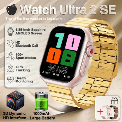 Apple Watch Ultra 2 masculino feminino pulseira inteligente bateria de 1000mAh GPS tela AMOLED chamadas por Bluetooth esportivo à prova d'água
