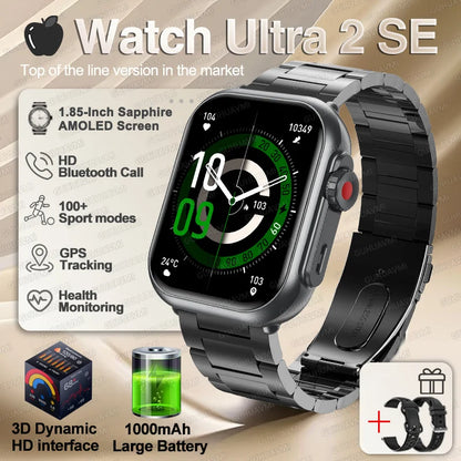 Apple Watch Ultra 2 masculino feminino pulseira inteligente bateria de 1000mAh GPS tela AMOLED chamadas por Bluetooth esportivo à prova d'água
