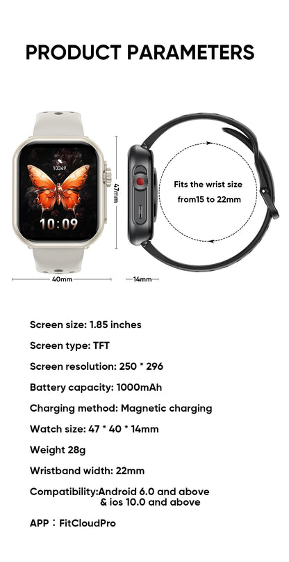 Apple Watch Ultra 2 masculino feminino pulseira inteligente bateria de 1000mAh GPS tela AMOLED chamadas por Bluetooth esportivo à prova d'água