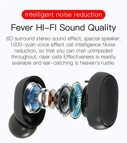 E6s sem fio bluetooth fones de ouvido tws bluetooth fone de ouvido sem fio com cancelamento de ruído