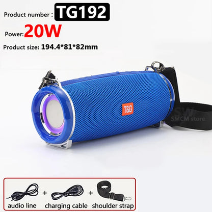 caixa de som bluetooth de alta potência 50w alto-falante portátil sem fio à prova d'água para uso externo coluna de áudio para pc centro musical subwoofer