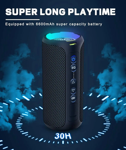 Caixa de Som Bluetooth Ortizan – 40W com Graves Reforçados, Portátil, Sem Fio, para Uso Externo, 30 Horas de Reprodução, À Prova d’Água IPX7, Bluetooth 5.3, Ideal para Banho