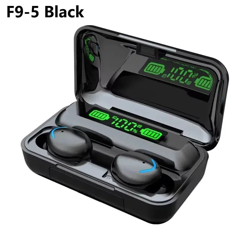 Fone de ouvido Bluetooth M41 sem fio com tela digital Smart Touch e luz colorida com sucção magnética