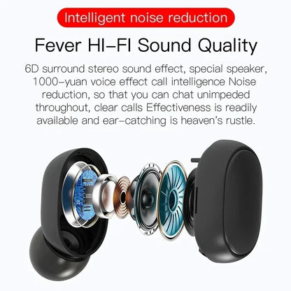 E6s sem fio bluetooth fones de ouvido tws bluetooth fone de ouvido sem fio com cancelamento de ruído