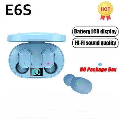 E6s sem fio bluetooth fones de ouvido tws bluetooth fone de ouvido sem fio com cancelamento de ruído