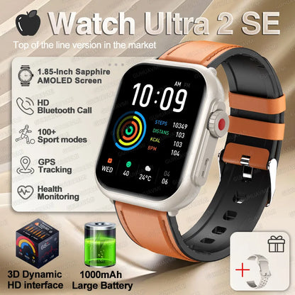 Apple Watch Ultra 2 masculino feminino pulseira inteligente bateria de 1000mAh GPS tela AMOLED chamadas por Bluetooth esportivo à prova d'água