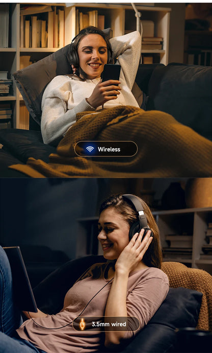 Fones de ouvido Bluetooth Picun B8 com 120 horas de reprodução, modo Bluetooth 3EQ sem fio, baixa latência, chamadas viva-voz, fones de ouvido sobre a orelha