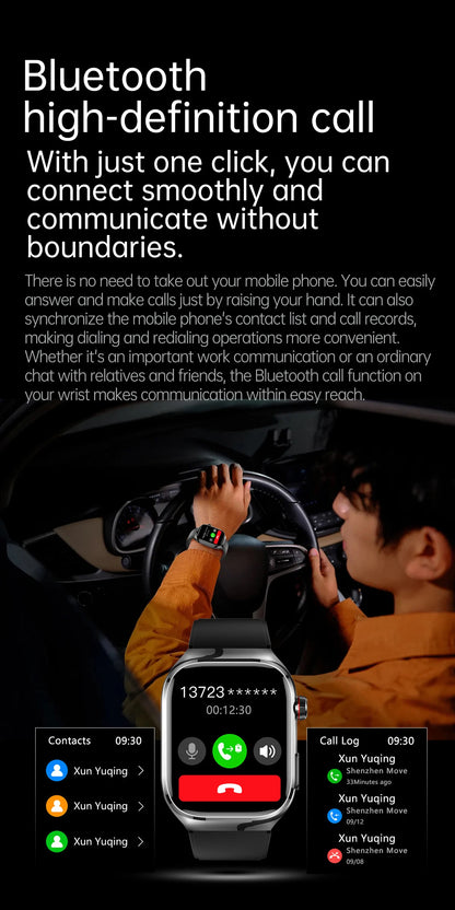 novo smartwatch 2025 ECG+PPG análise precisa de ácido úrico pressão arterial análise corporal de órgãos chamadas em HD