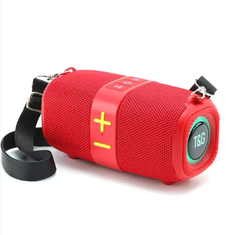 Caixa de som Bluetooth portátil T\&G TG667 com luz de led