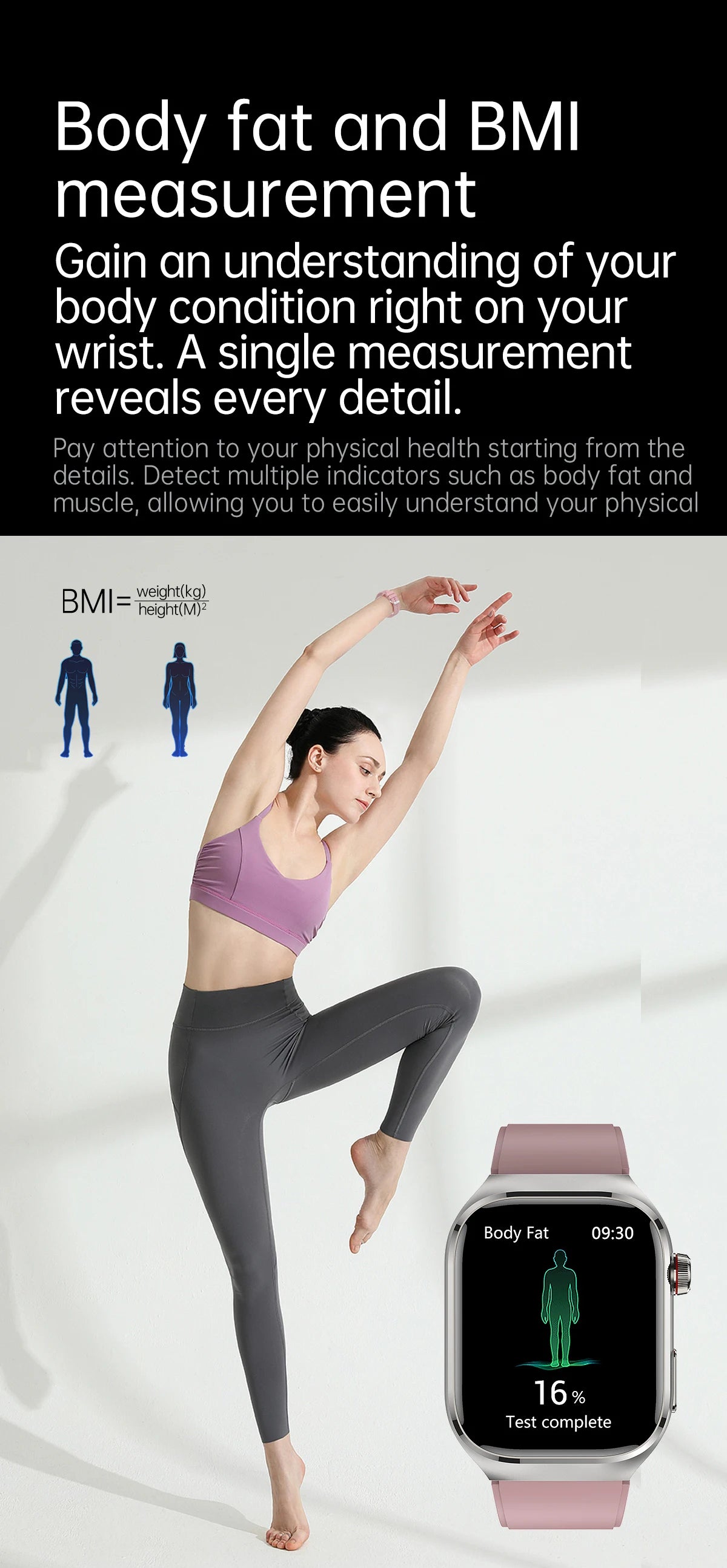 novo smartwatch 2025 ECG+PPG análise precisa de ácido úrico pressão arterial análise corporal de órgãos chamadas em HD