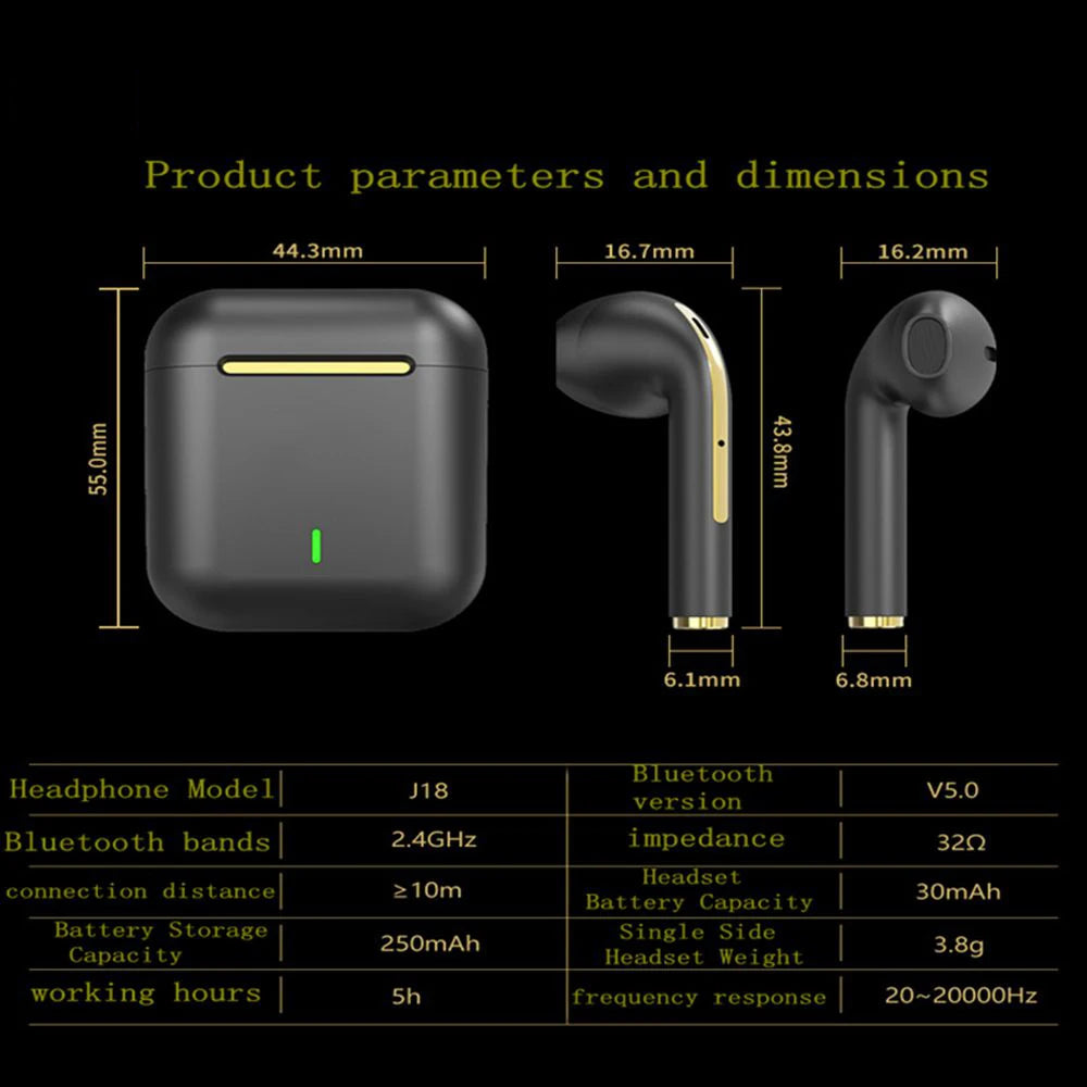 Fones de ouvido sem fio XIAOMI, Bluetooth True Stereo Sport Game TWS