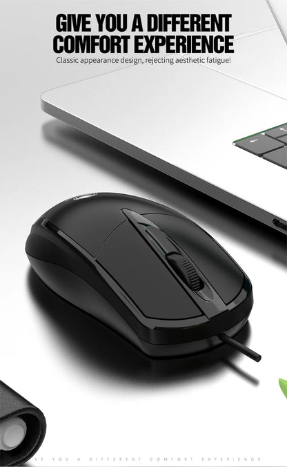 mouse com fio 301 para escritório e jogos para computador desktop, laptop e uso empresarial mouse óptico USB