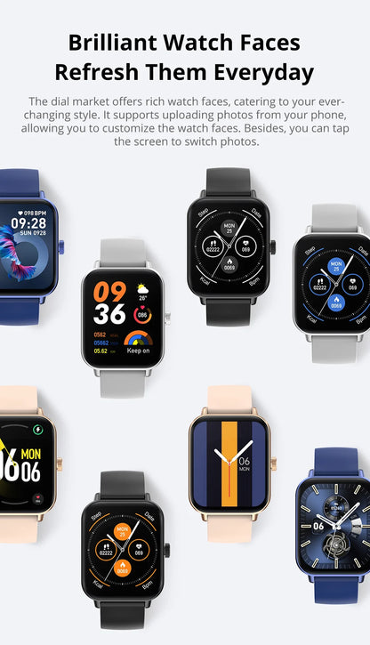 COLMI P81 relógio inteligente com chamada por voz tela ultra de 1,9 polegadas monitoramento de saúde 24 horas mais de 100 modos esportivos smartwatch Bluetooth para homens e mulheres