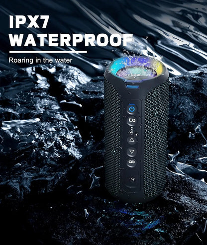 Caixa de Som Bluetooth Ortizan – 40W com Graves Reforçados, Portátil, Sem Fio, para Uso Externo, 30 Horas de Reprodução, À Prova d’Água IPX7, Bluetooth 5.3, Ideal para Banho