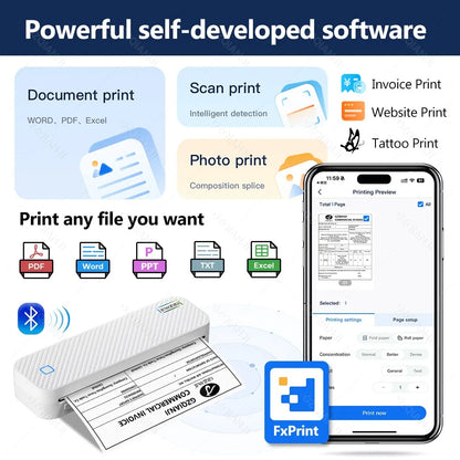 InstoPrint A4 Pro — Impressora Térmica Portátil