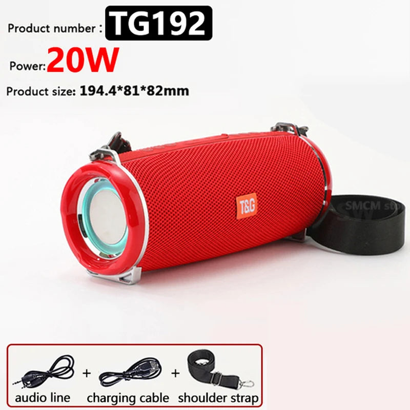 caixa de som bluetooth de alta potência 50w alto-falante portátil sem fio à prova d'água para uso externo coluna de áudio para pc centro musical subwoofer