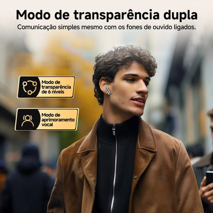 fone de ouvido sem fio QCY MeloBuds Pro ANC bluetooth 5.3 áudio de alta resolução com LDAC earbuds com cancelamento de ruído ativo de 46dB headphones