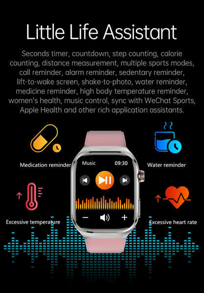 novo smartwatch 2025 ECG+PPG análise precisa de ácido úrico pressão arterial análise corporal de órgãos chamadas em HD