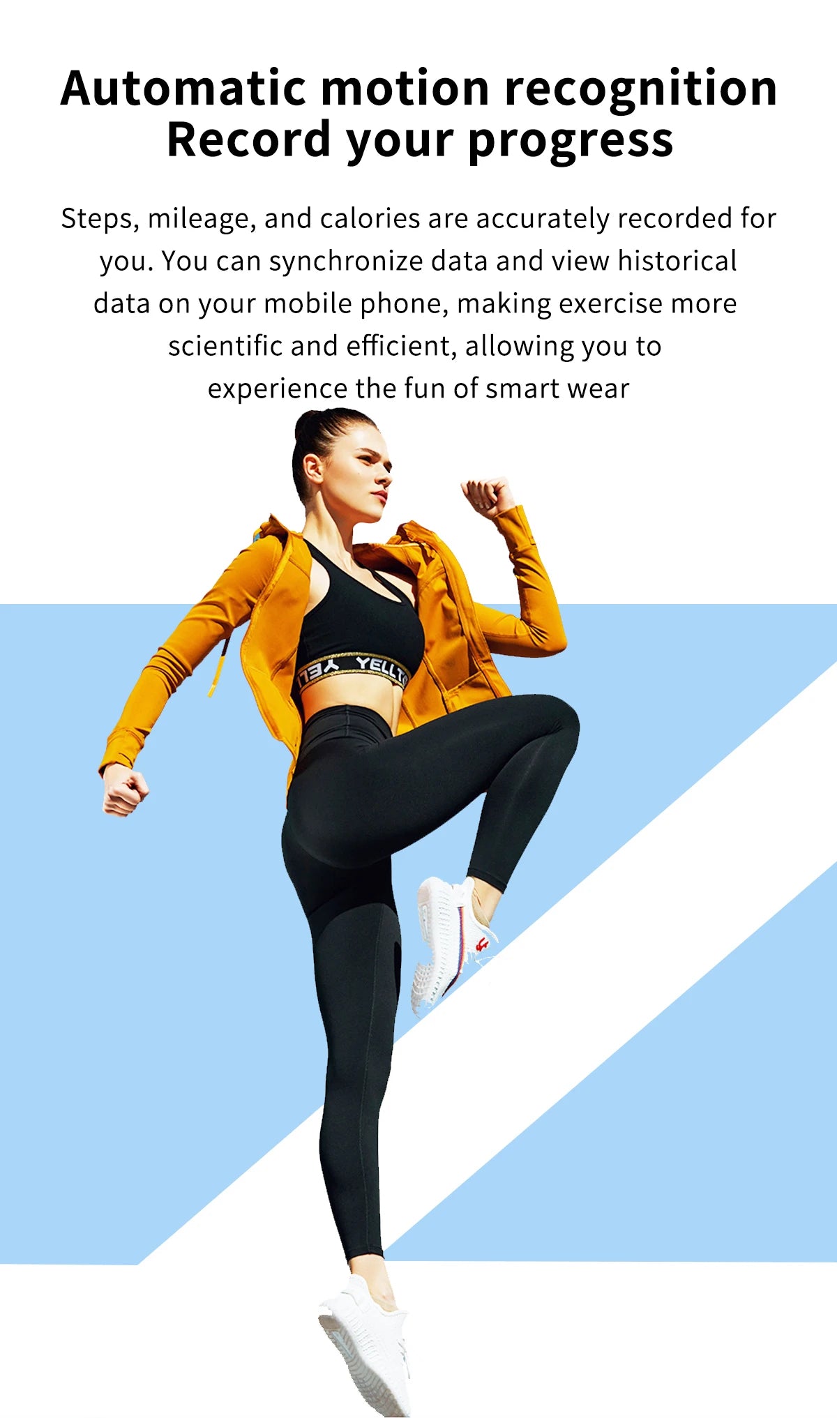 relógio inteligente à prova d’água com monitor de sono, frequência cardíaca, Bluetooth para Android e iOS