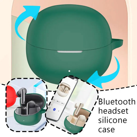 capa de fone de ouvido QCY Melobuds Pro bluetooth capa de silicone antiderrapante à prova de poeira estojo de carregamento capa de silicone